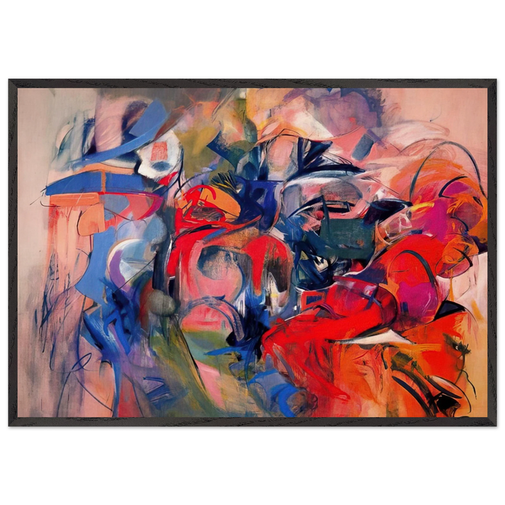 Fanfare - 1968 - Miriam Schapiro 70x100 cm / 28x40 inches Framed Art Print – Black Wooden Frame