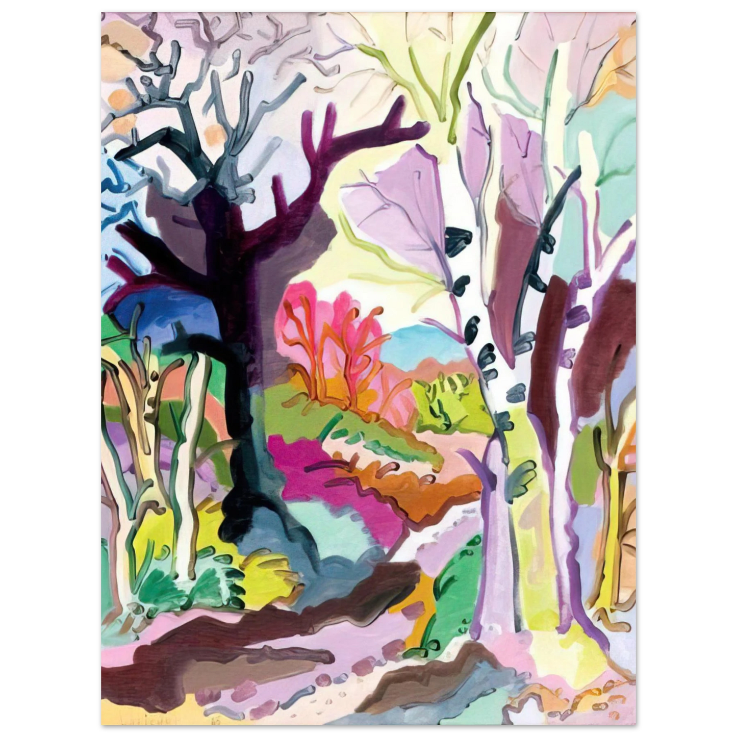 Charles Lapicque - L'hiver dans les bois - 1965 Fine Art Poster - Default Title