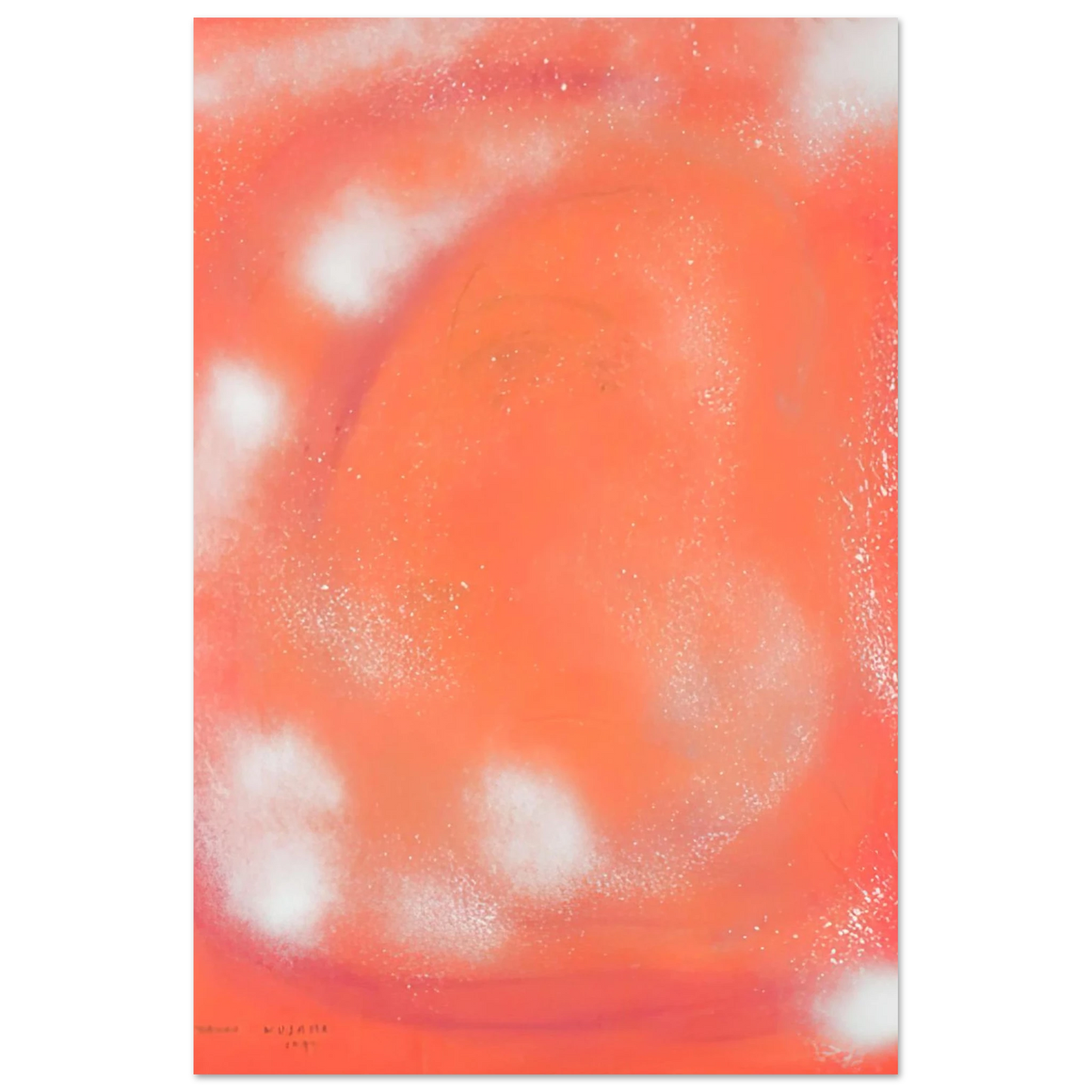 Yayoi Kusama - WOMAN IN THE WIND 1977 Fine Art Poster - 75x100 cm / 30x40 inches