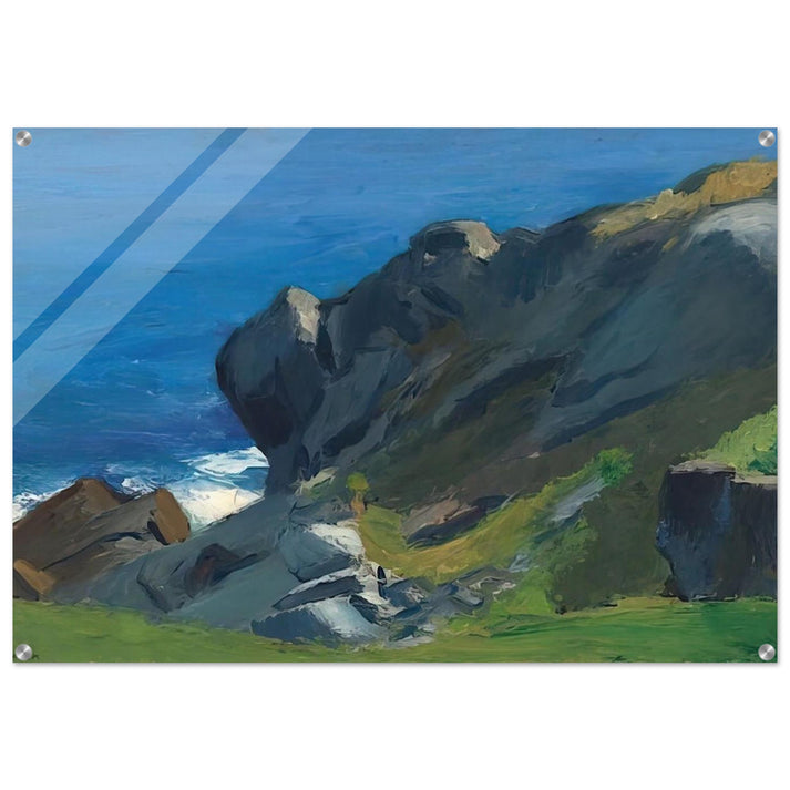 Rocky Shore and Sea - Edward Hopper Acrylic Print - 70x100 cm / 28x40″ inches | Edward Hopper Wall Art | Edward Hopper Prints