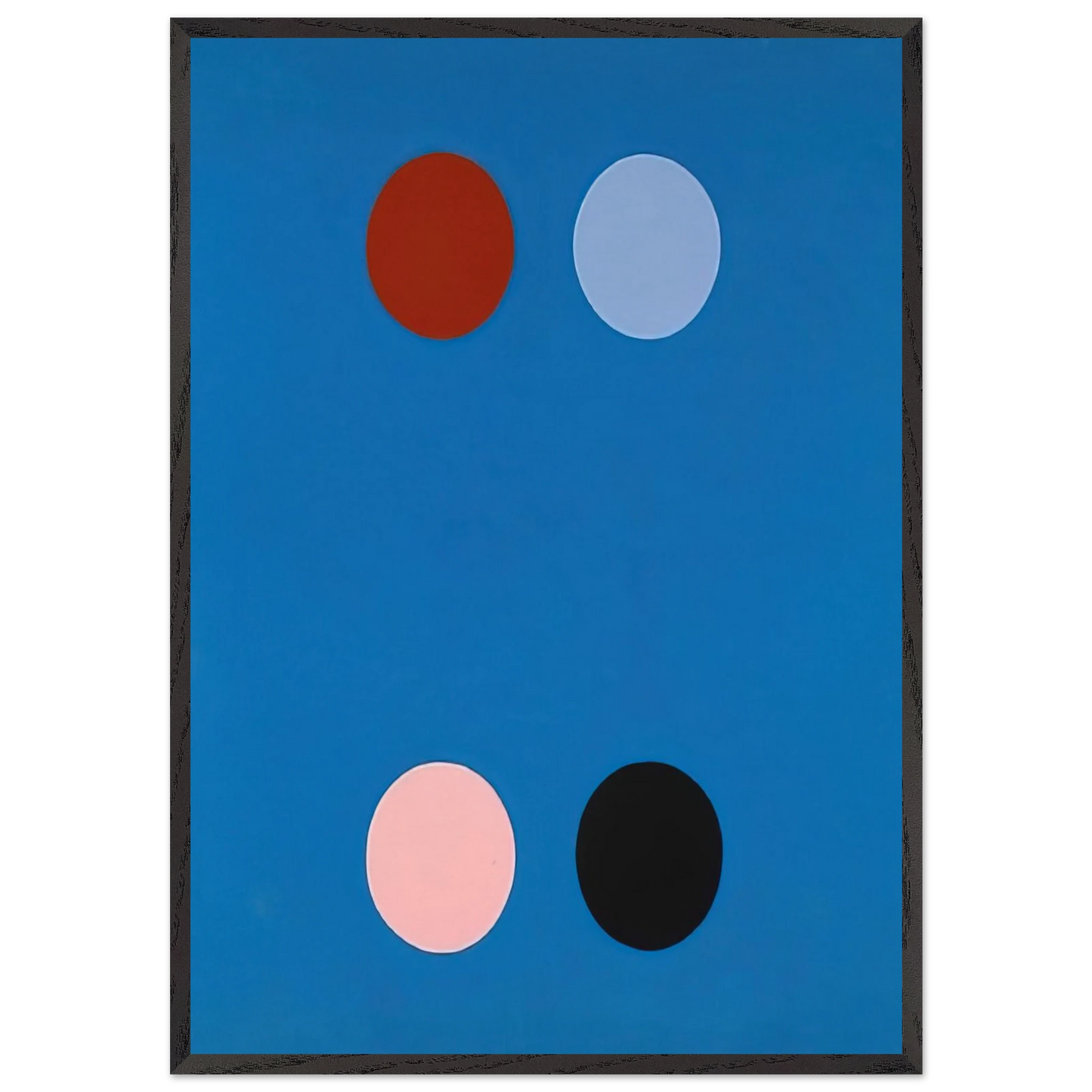 France Blue - 1965 - Thomas Downing 70x100 cm / 28x40 inches Framed Art Print – Black Wooden Frame