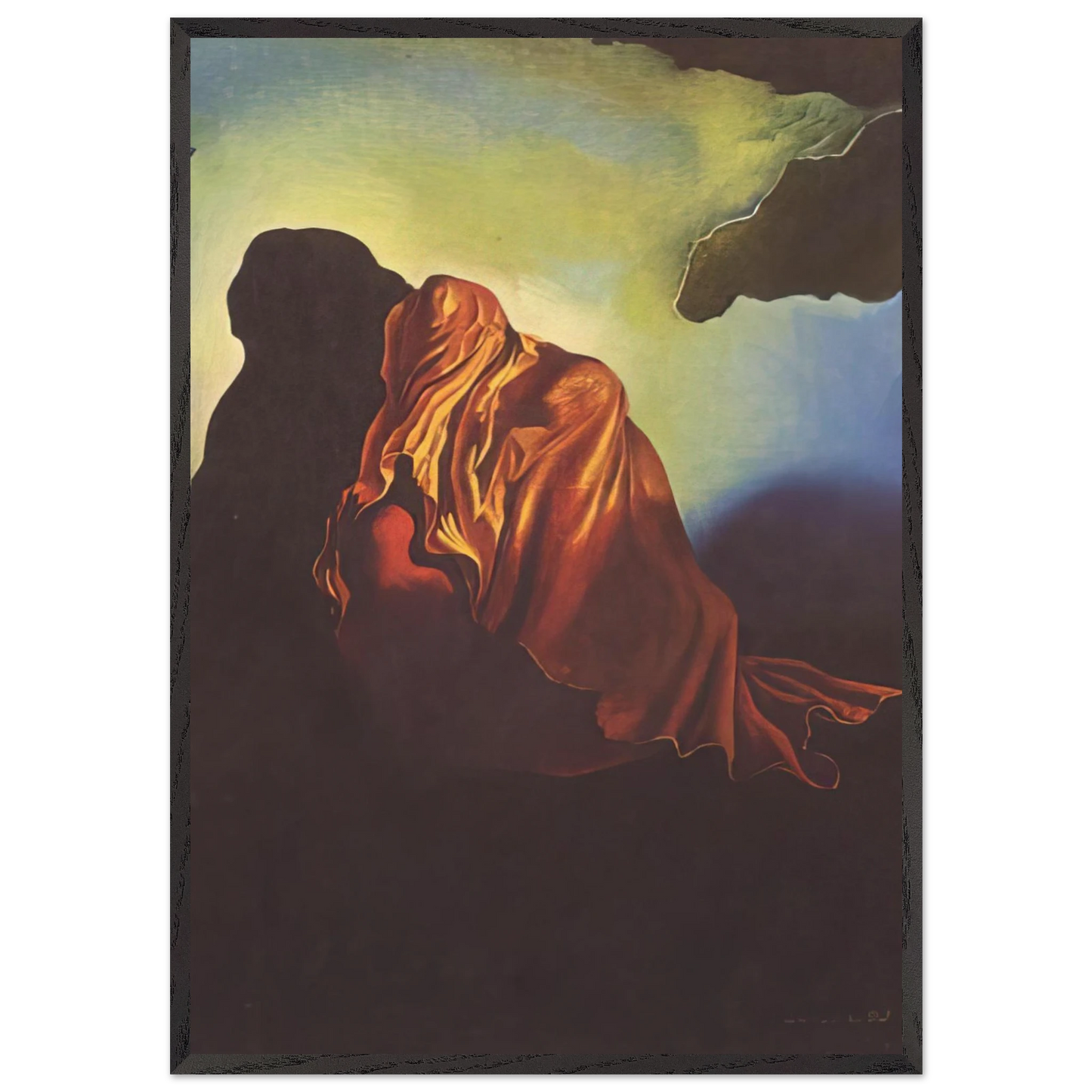 THE VEILED HEART - Salvador Dali Framed Art Print – Black Wooden Frame - Default Title - -Framed Art Print