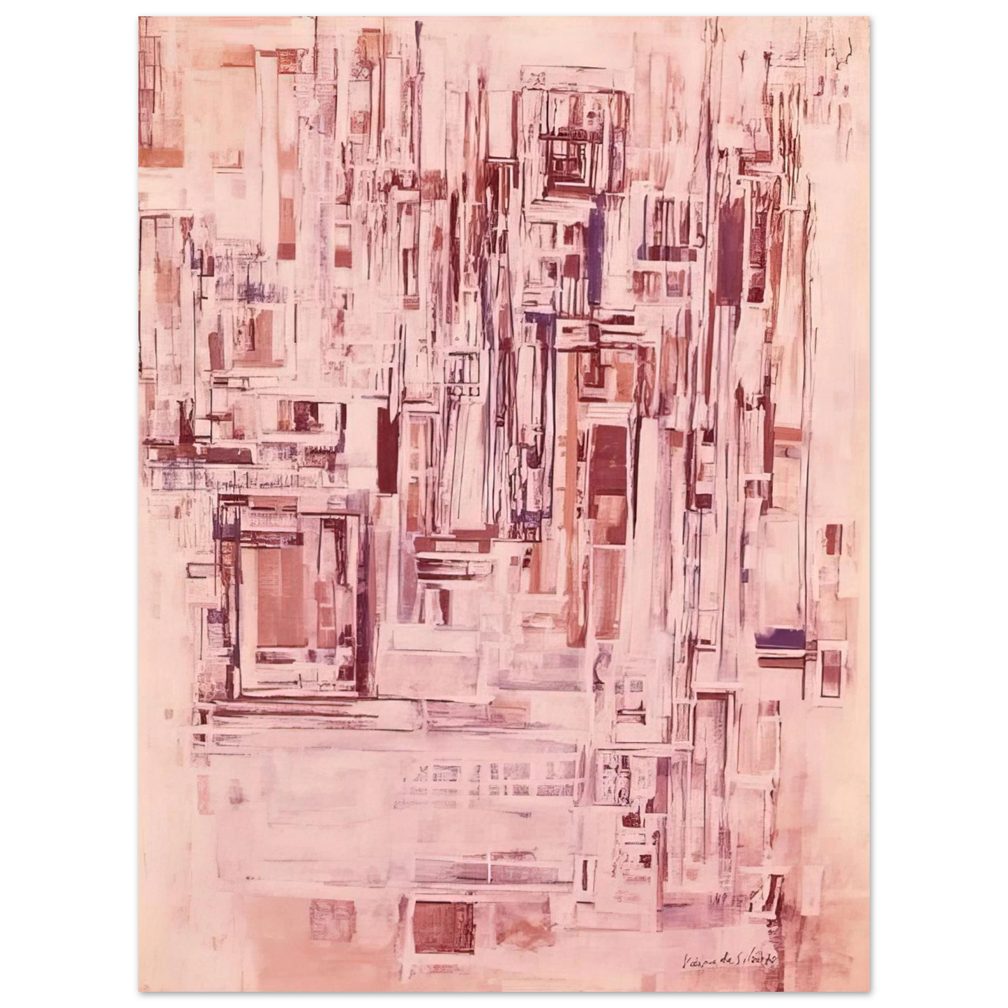 Maria Helena Vieira da Silva - Untitled - 1970 Fine Art Poster - Default Title