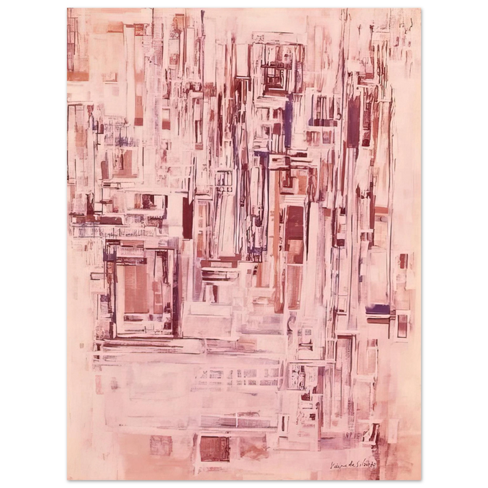 Maria Helena Vieira da Silva - Untitled - 1970 75x100 cm / 30x40inches Fine Art Poster