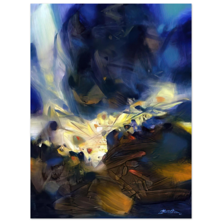 Chu teh Chun - LE SOUFFLE QUI LIBERE LA MATIERE 2006 75x100 cm / 30x40inches Fine Art Poster