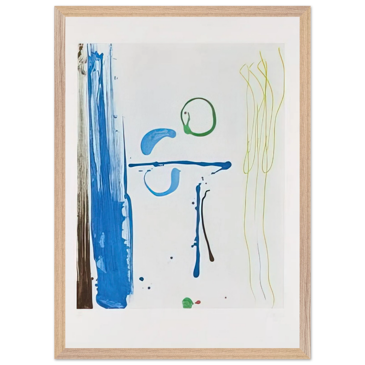 Helen Frankenthaler - Sunshine After Rain - 1987 Wall art - A2 (42 x 59.4 cm) - Premium Wooden Framed Poster With Fine Art Paper - White frame