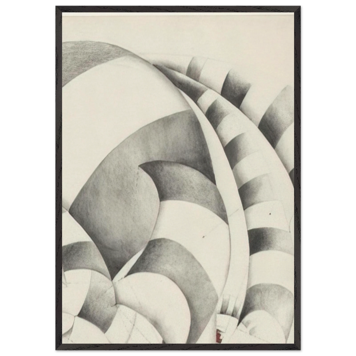 UNTITLED 1967 N1 - Lee Bontecou 70x100 cm / 28x40 inches Framed Art Print – Black Wooden Frame