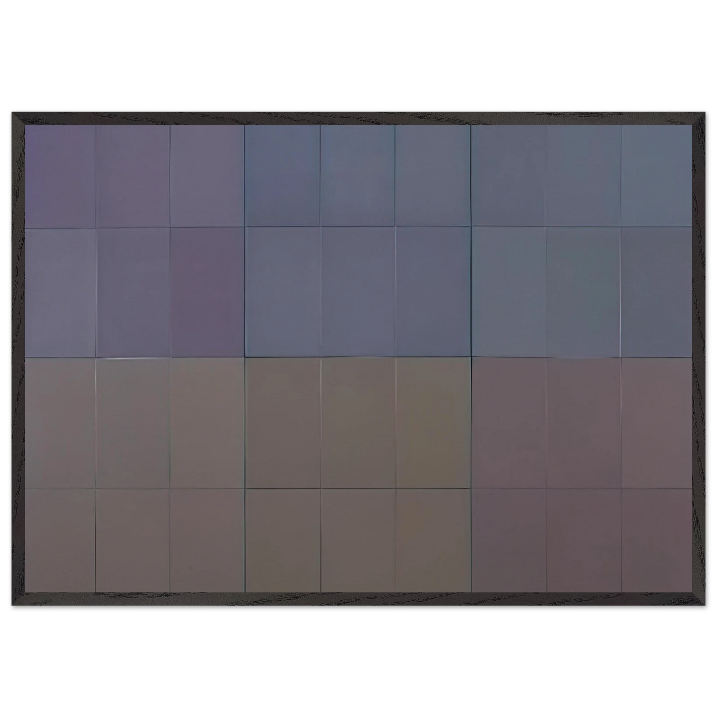 Microchromie gris puissance 6 - Fernand Leduc 70x100 cm / 28x40 inches Framed Art Print – Black Wooden Frame