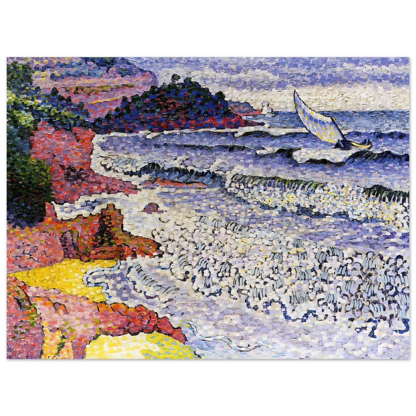 Henri-Edmond Cross - The Choppy Sea Fine Art Poster - Default Title