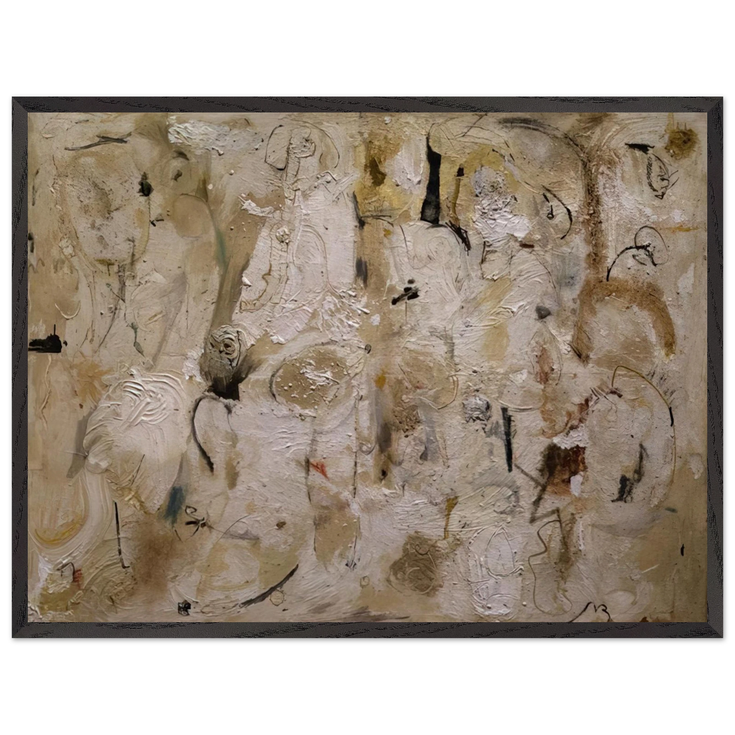 Helen Frankenthaler - Painted on 21st Street - 1951 Wall art - 15x20 cm / 6x8 inches - Premium Wooden Framed Poster With Fine Art Paper - Black frame