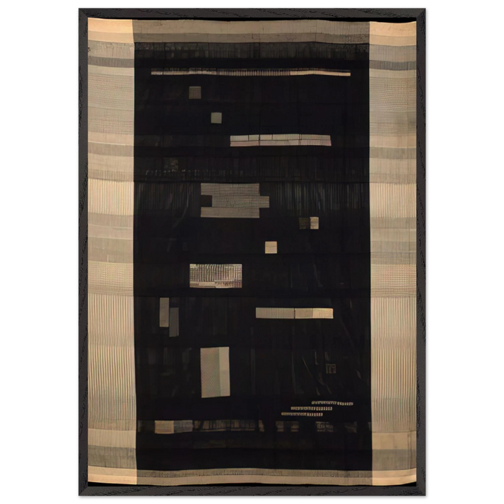 ANCIENT WRITING 1936 - Anni Albers 70x100 cm / 28x40 inches Framed Art Print – Black Wooden Frame