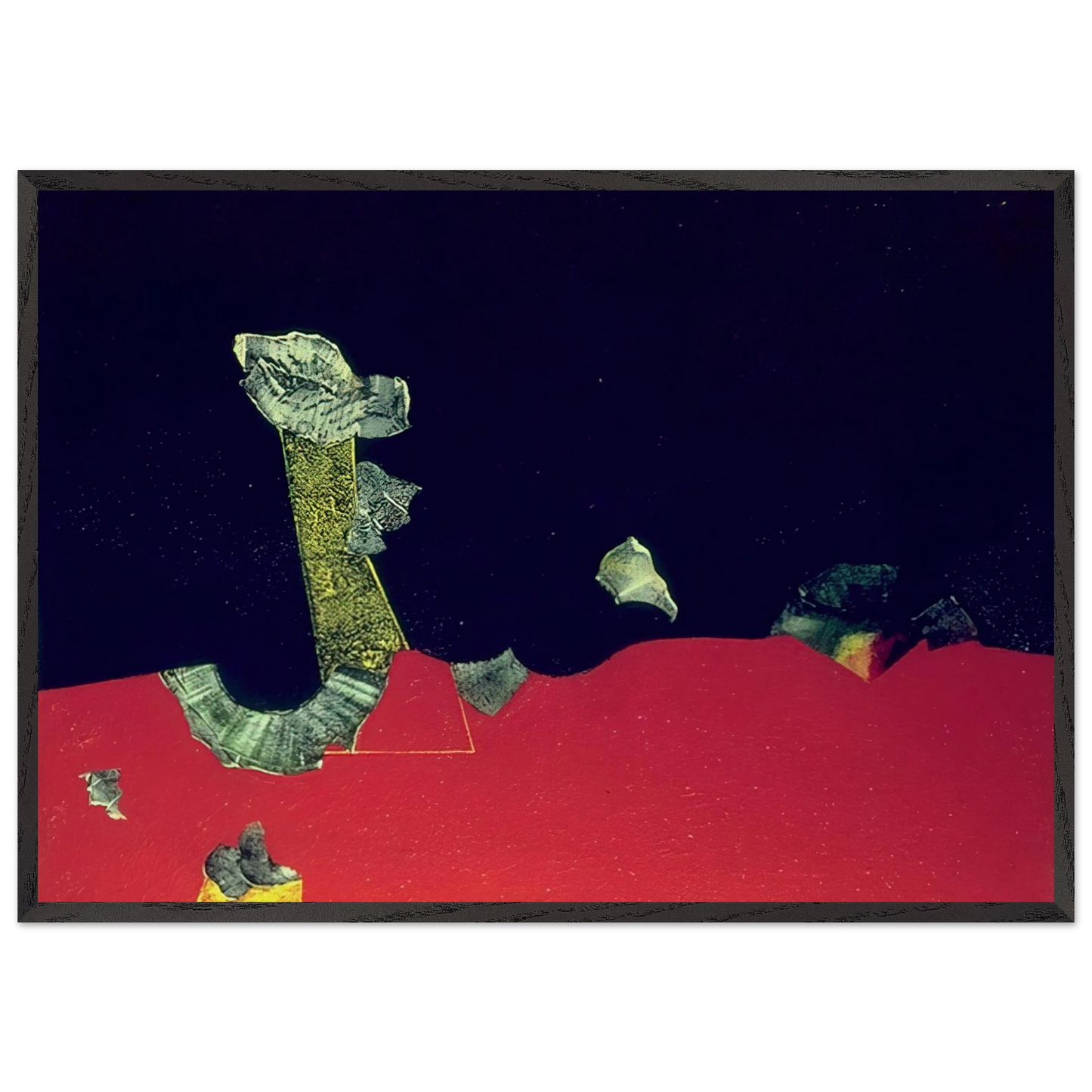 Landscape with shells - Max Ernst 70x100 cm / 28x40 inches Framed Art Print – Black Wooden Frame