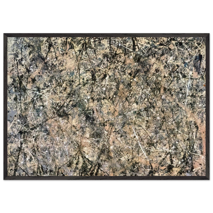 NUMBER 1 LAVENDER MIST 1950 1 - Jackson Pollock 70x100 cm / 28x40 inches Framed Art Print – Black Wooden Frame