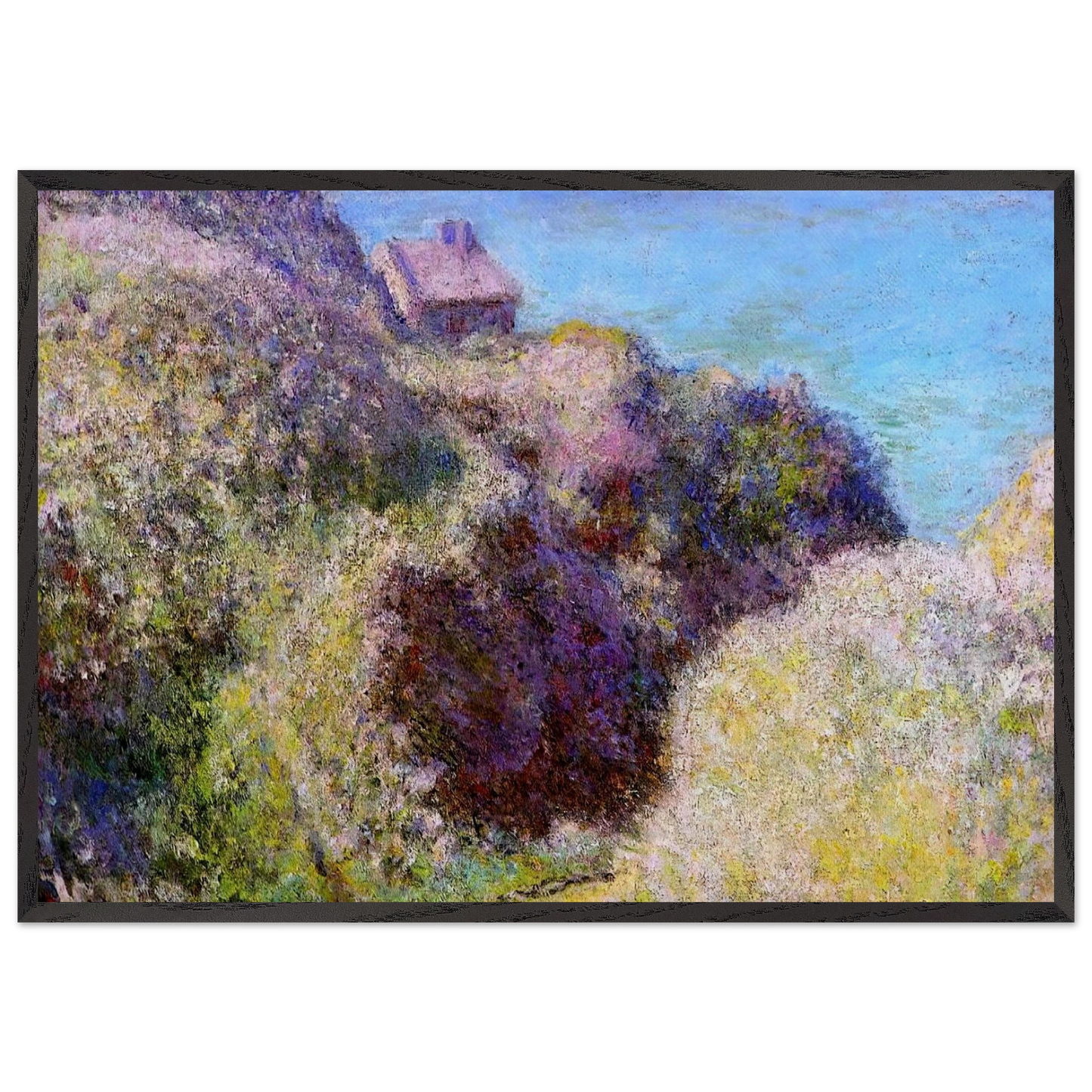 The Gorge at Varengeville Late Afternoon - claude monet Framed Art Print – Black Wooden Frame - Default Title - -Framed Art Print