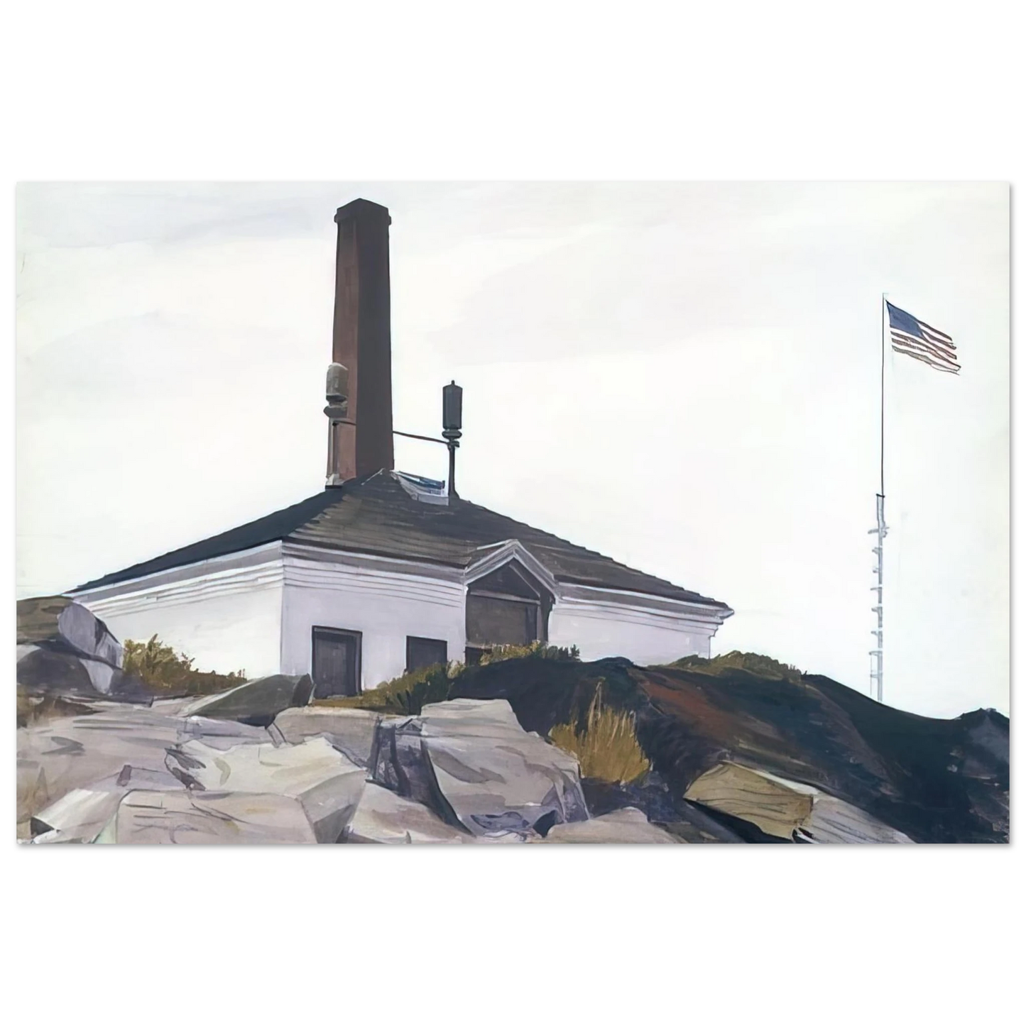 Edward Hopper - House of the Foghorn, I Fine Art Poster - 40x60 cm / 16x24 inches