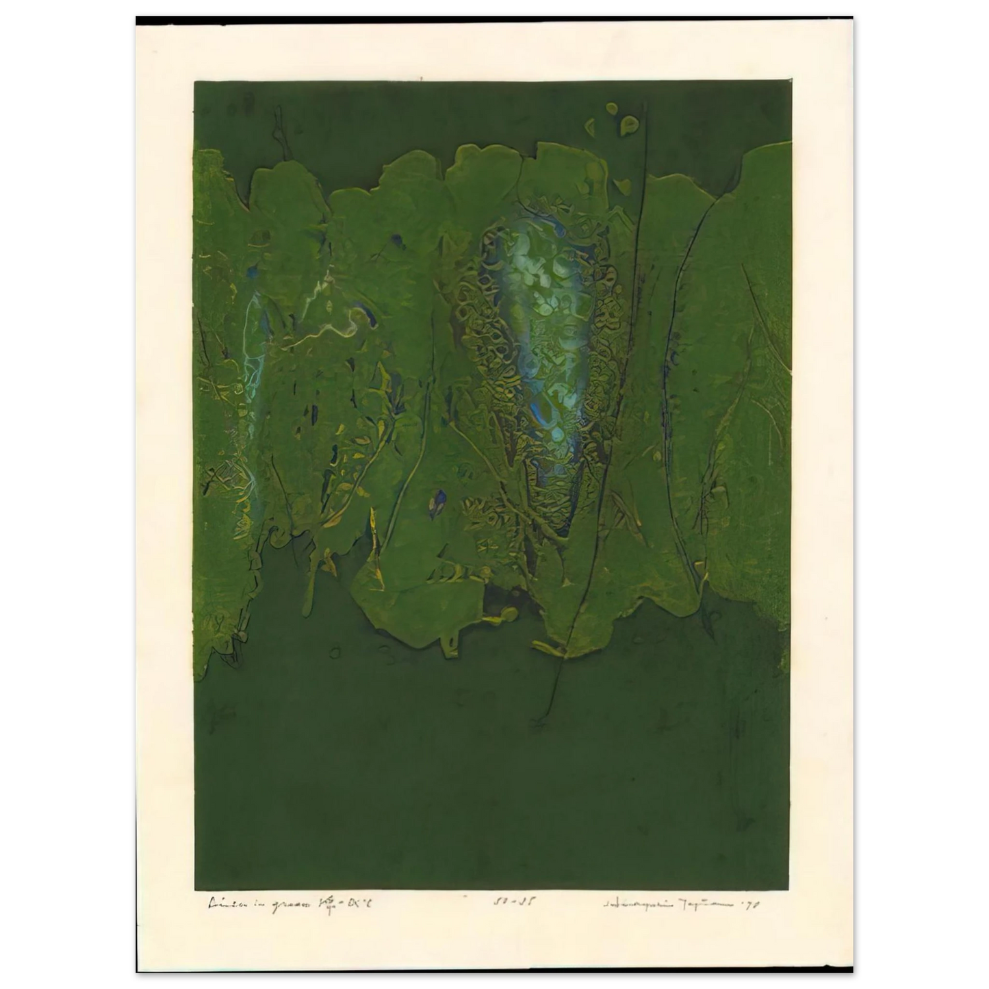 Hiroyuki Tajima - Winter in Green - 1970 Fine Art Poster - Default Title