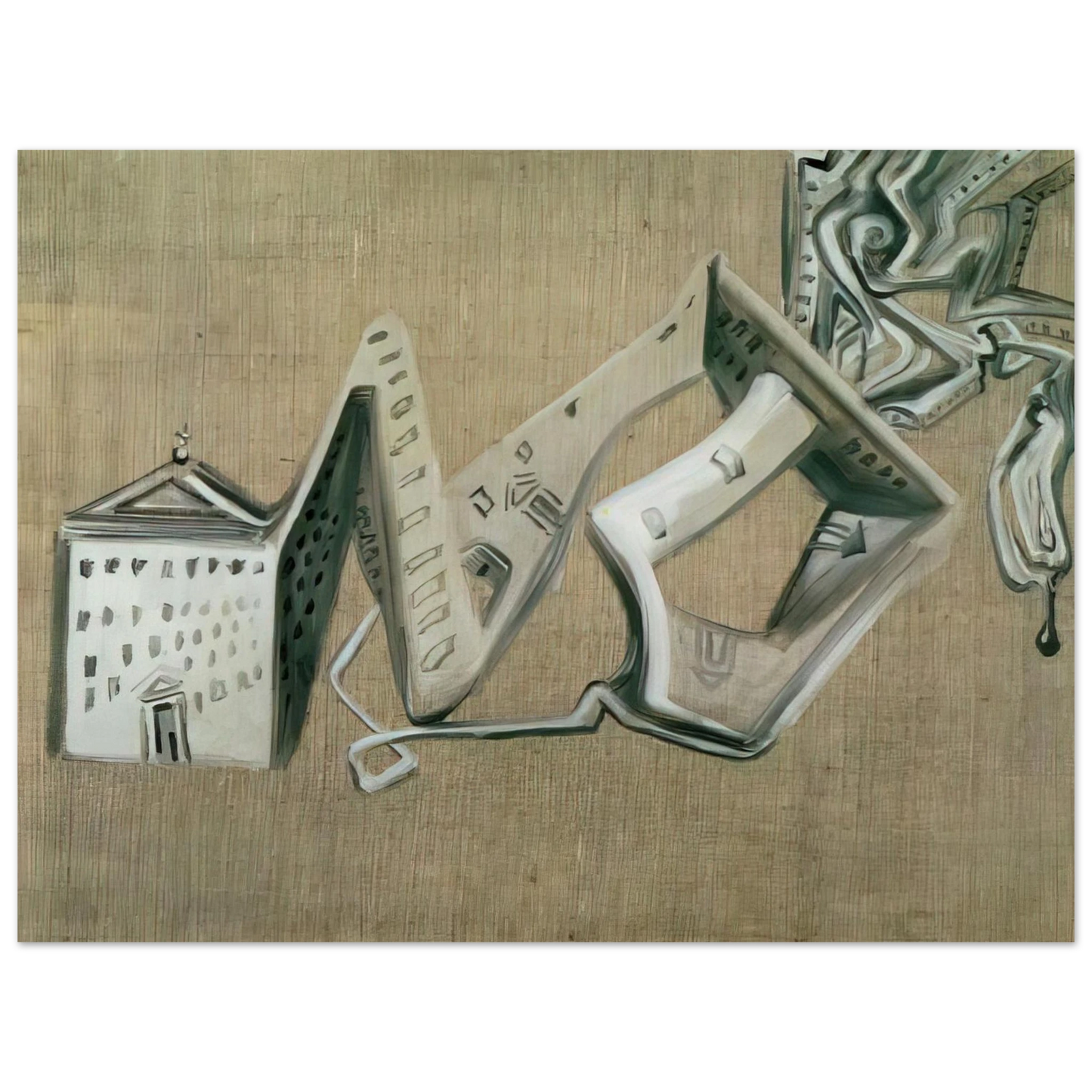 Salvador Dali - ARCHITECTURAL CONTORTION OF EL ESCORIAL Fine Art Poster - Default Title