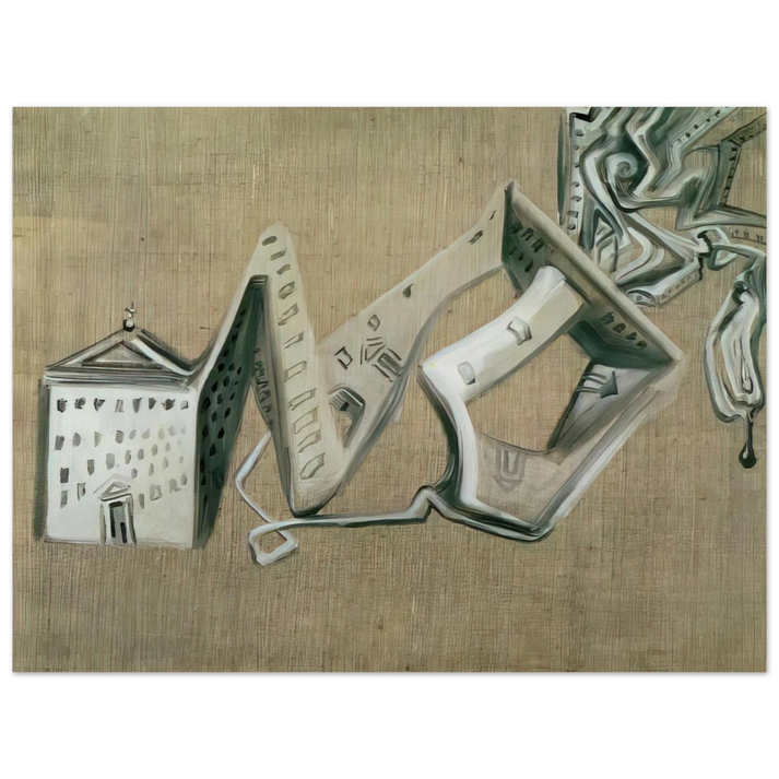 Salvador Dali - ARCHITECTURAL CONTORTION OF EL ESCORIAL 75x100 cm / 30x40inches Fine Art Poster