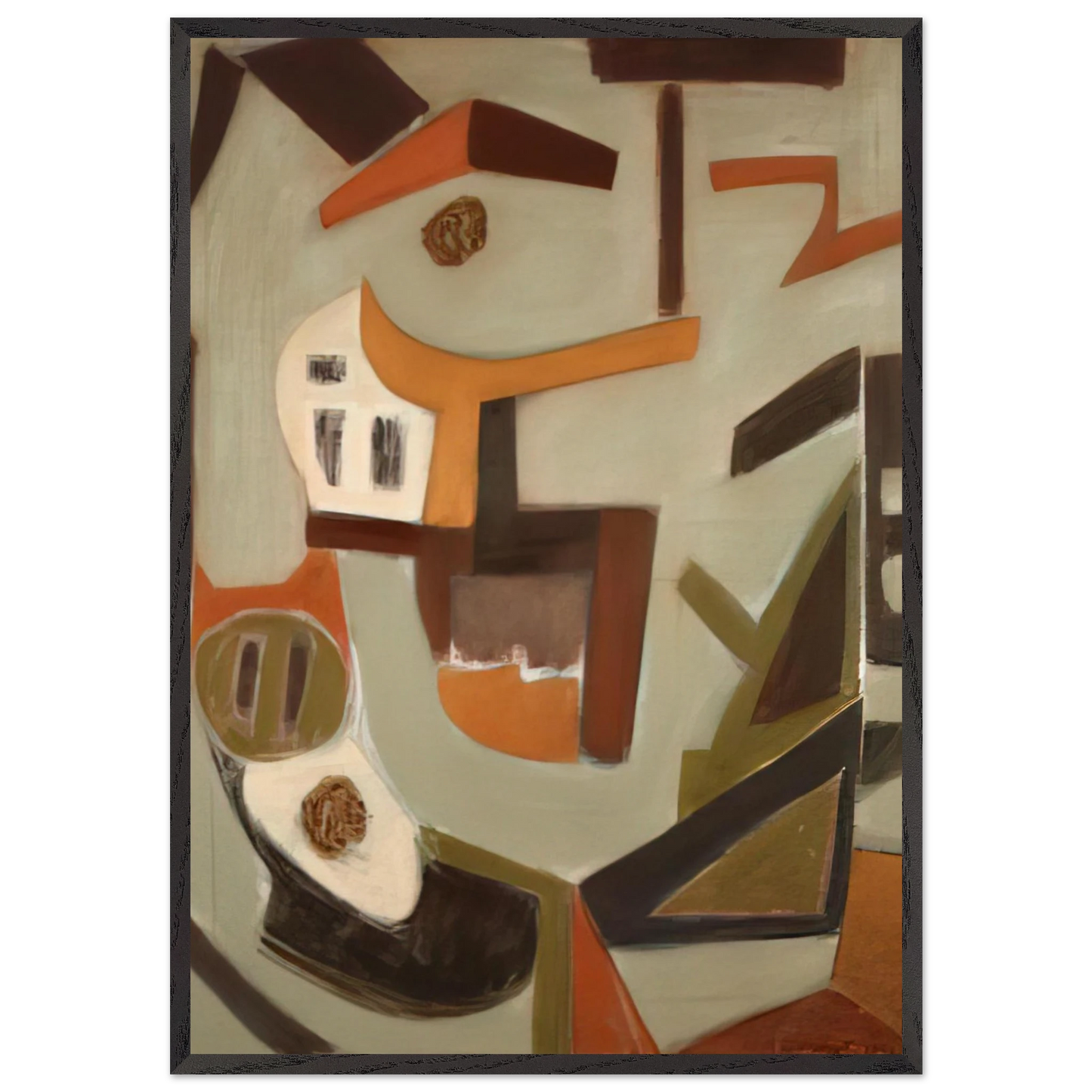 Joyous - 2006 United States - Will Barnet 70x100 cm / 28x40 inches Framed Art Print – Black Wooden Frame