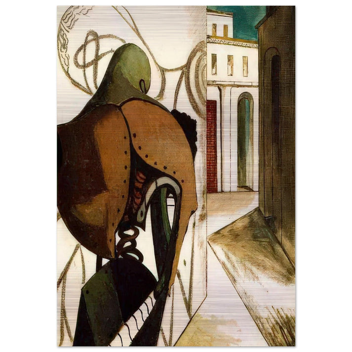 THE VEXATIONS OF THE THINKER 1915 - Giorgio de Chirico Brushed Aluminum Print - 70x100 cm / 28x40 inches | Giorgio de Chirico Aluminum Print | Giorgio de Chirico Prints