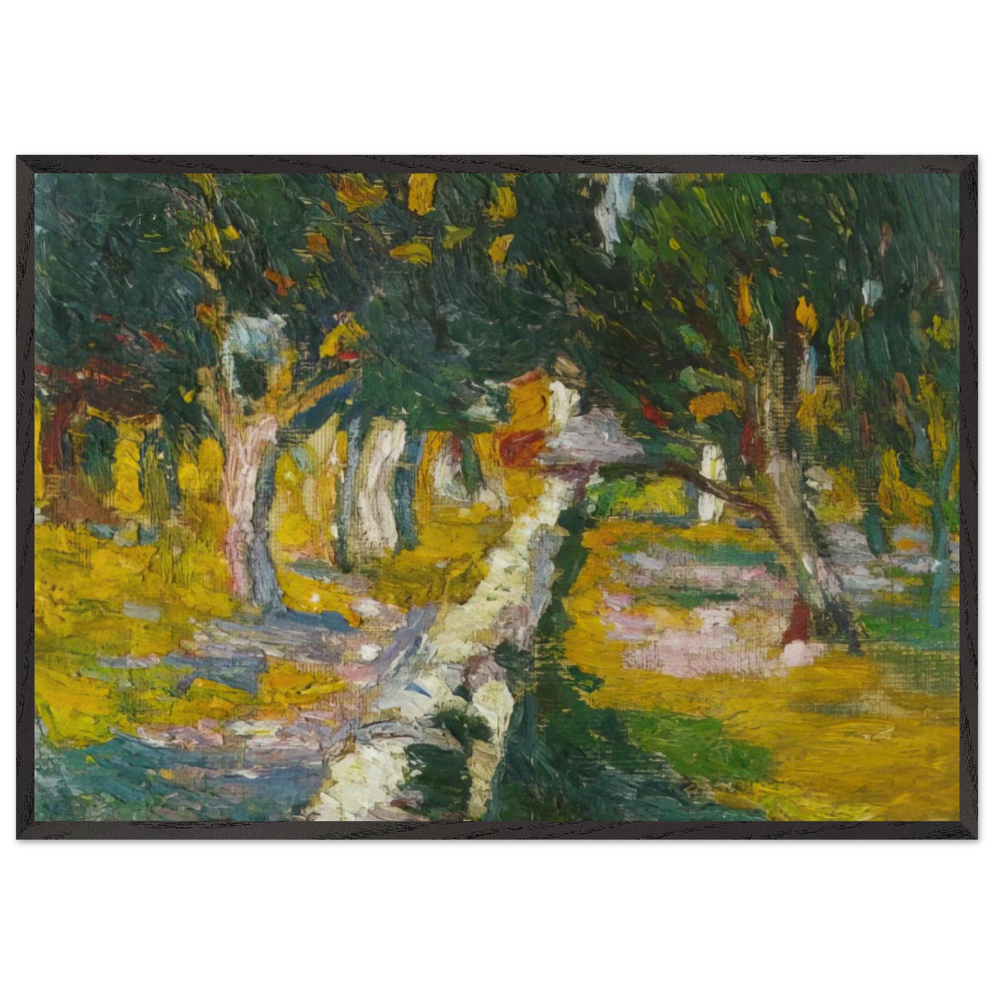 ORCHARD AT LLANE CADAQUES 1920 - Salvador Dali Framed Art Print – Black Wooden Frame - Default Title - -Framed Art Print