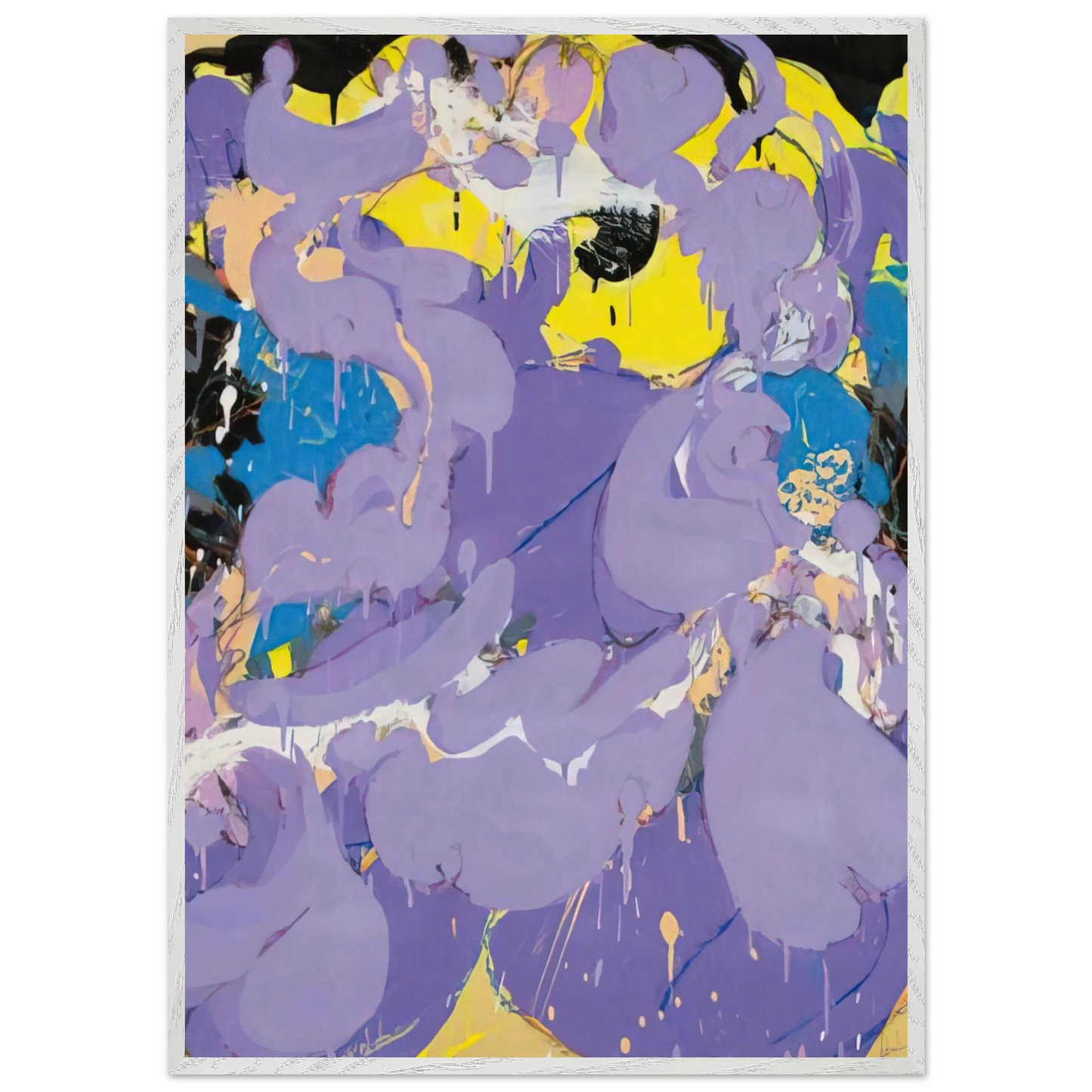Helen Frankenthaler - Untitled - 1978 Wall art - 21x29.7 cm / 8x12" - Premium Wooden Framed Poster With Fine Art Paper - White frame