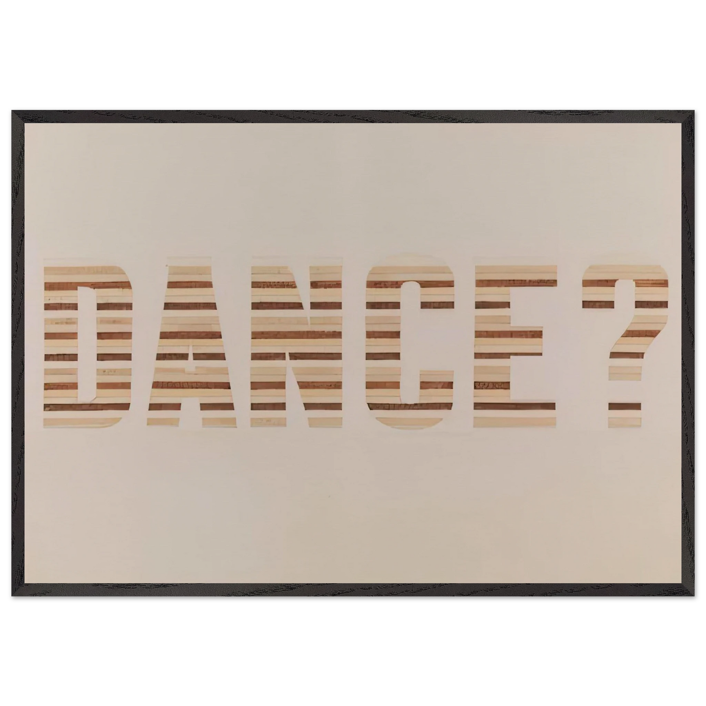 DANCE 1973 0 - Edward Ruscha 70x100 cm / 28x40 inches Framed Art Print – Black Wooden Frame