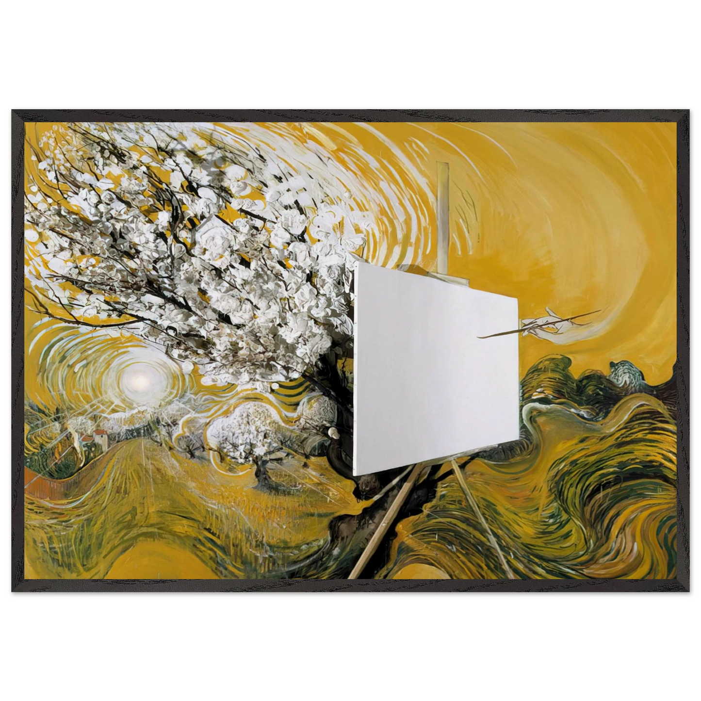 The Blossom Tree - 1982 - Brett Whiteley Framed Art Print – Black Wooden Frame - Default Title - -Framed Art Print