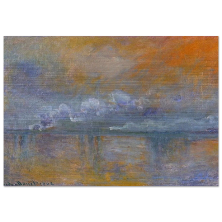 Charing Cross Bridge 02 - claude monet Brushed Aluminum Print - 70x100 cm / 28x40 inches | claude monet Aluminum Print | claude monet Prints