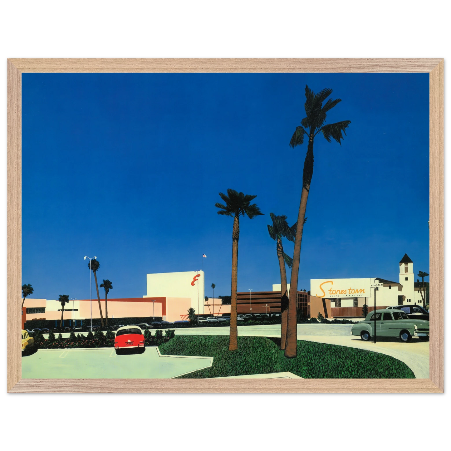 Hiroshi Nagai - In the beginning Stonestown Wall Art - 60x80 cm / 24x32 inches - Premium Wooden Framed Poster With Fine Art Paper - Wood frame