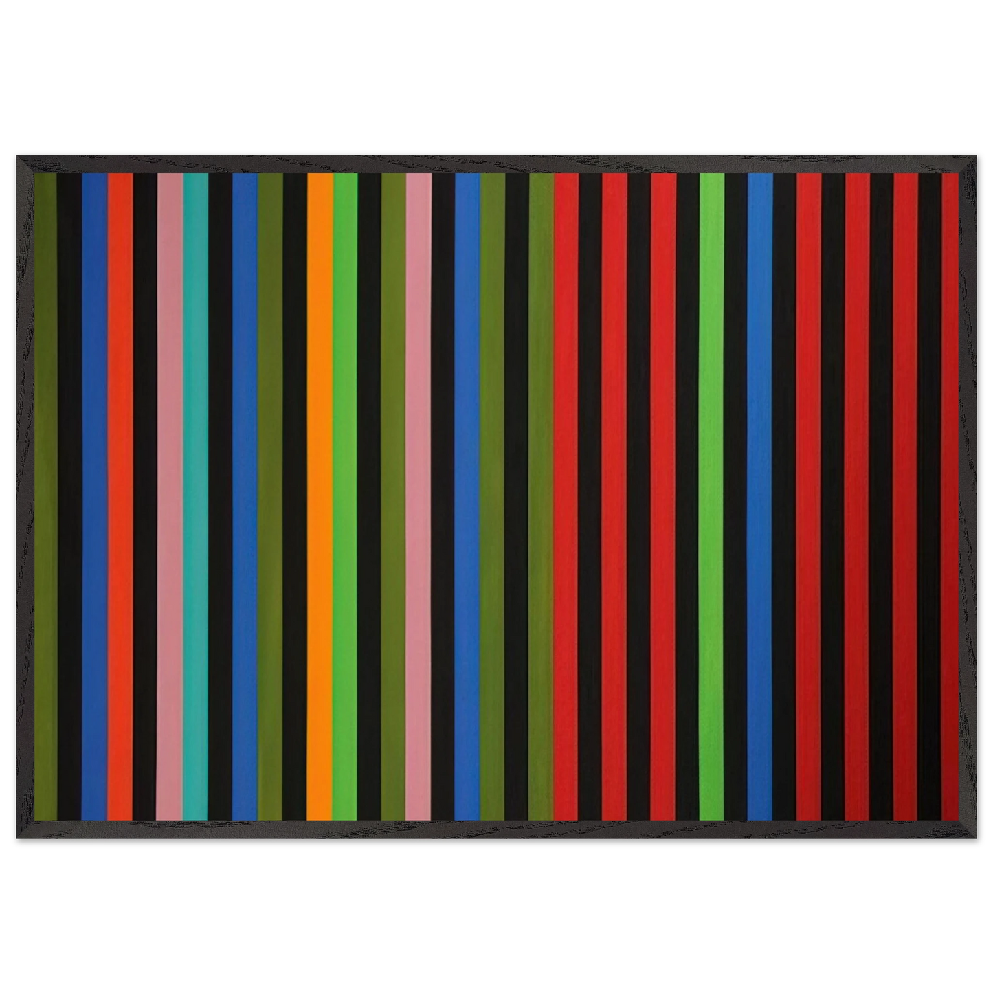 Firebox - 1964 - Gene Davis Framed Art Print – Black Wooden Frame - Default Title - -Framed Art Print