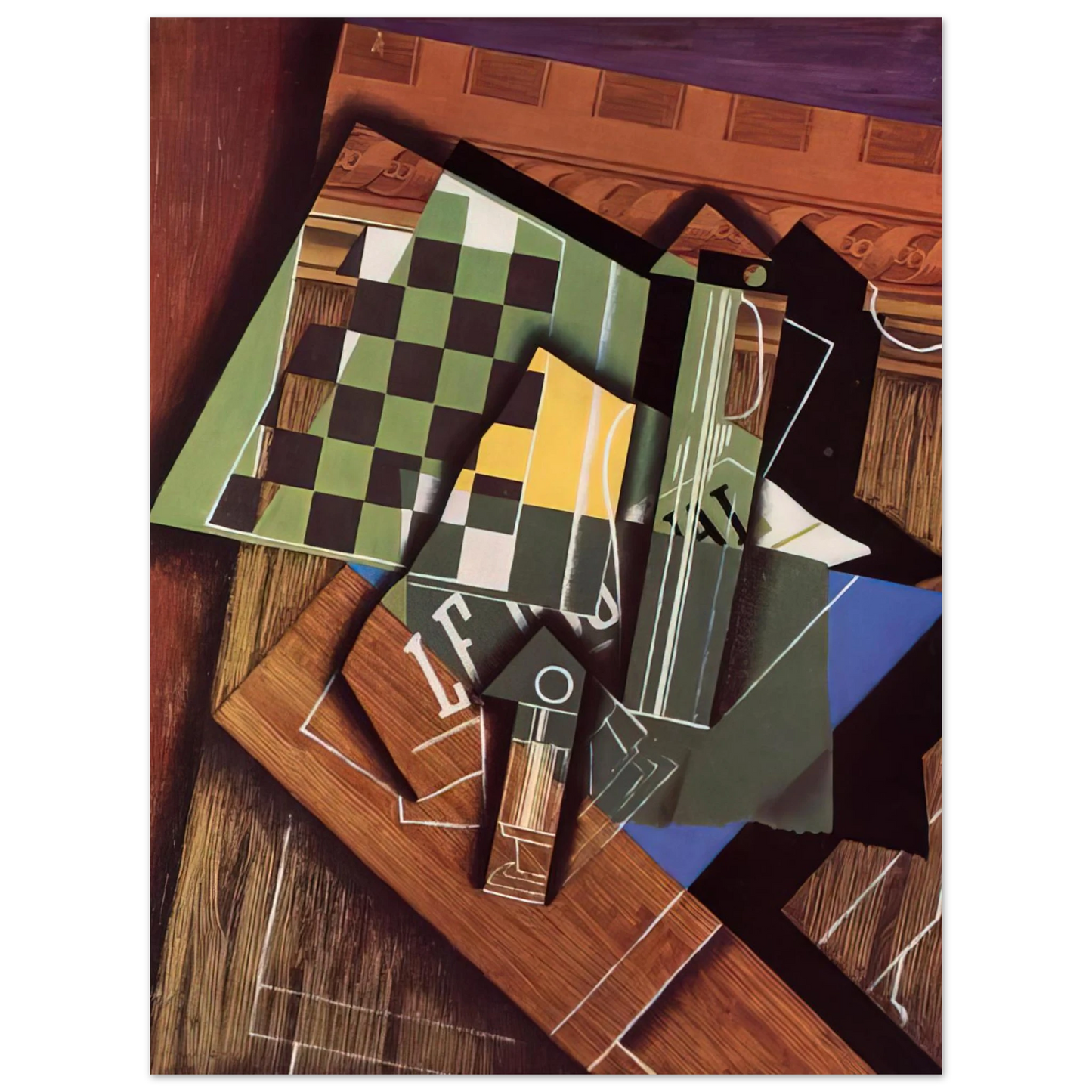 Juan Gris - THE CHECKERBOARD 1915 Fine Art Poster - Default Title