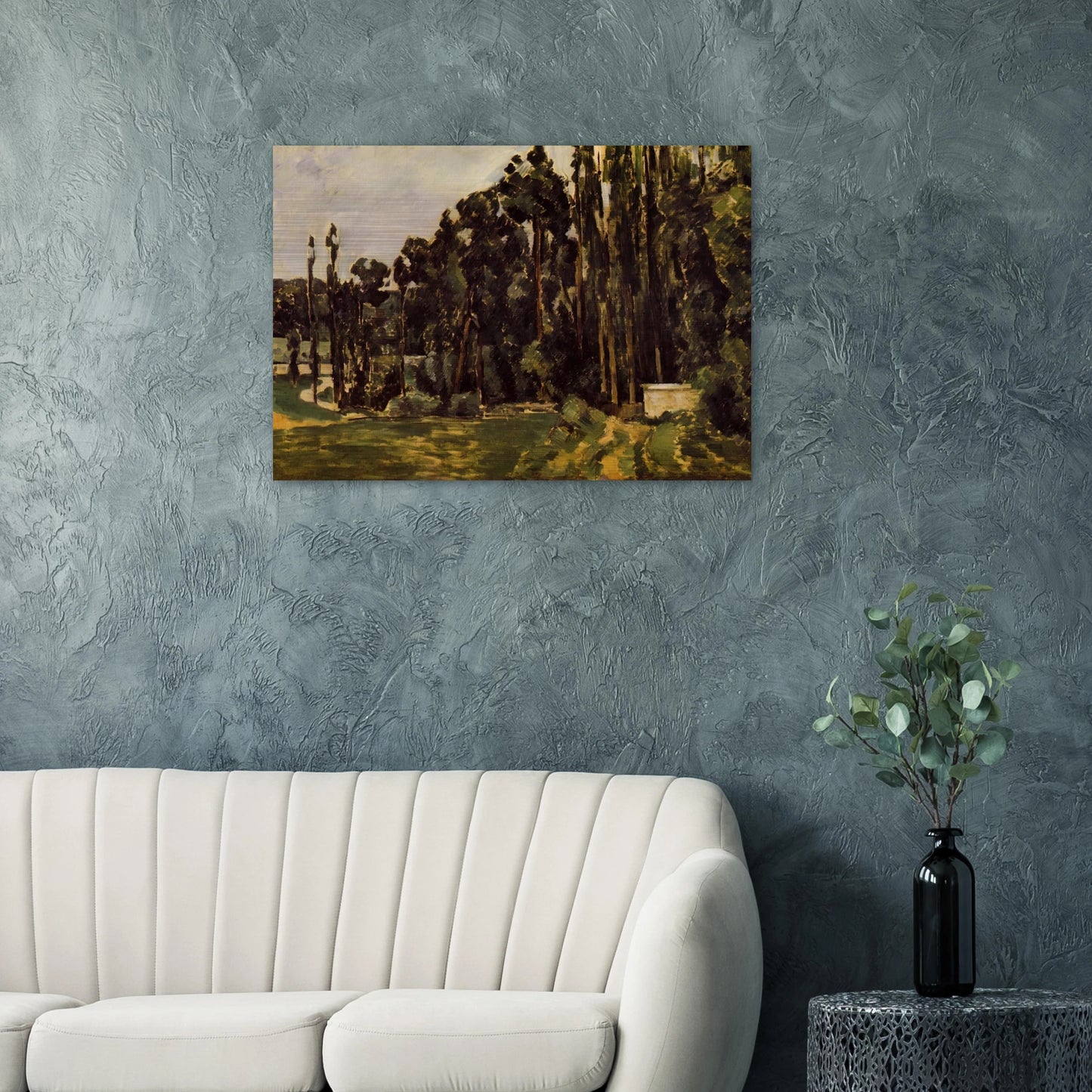 Poplars - Paul Cézanne Brushed Aluminum Print - 70x100 cm / 28x40 inches | Paul Cézanne Aluminum Print | Paul Cézanne Prints