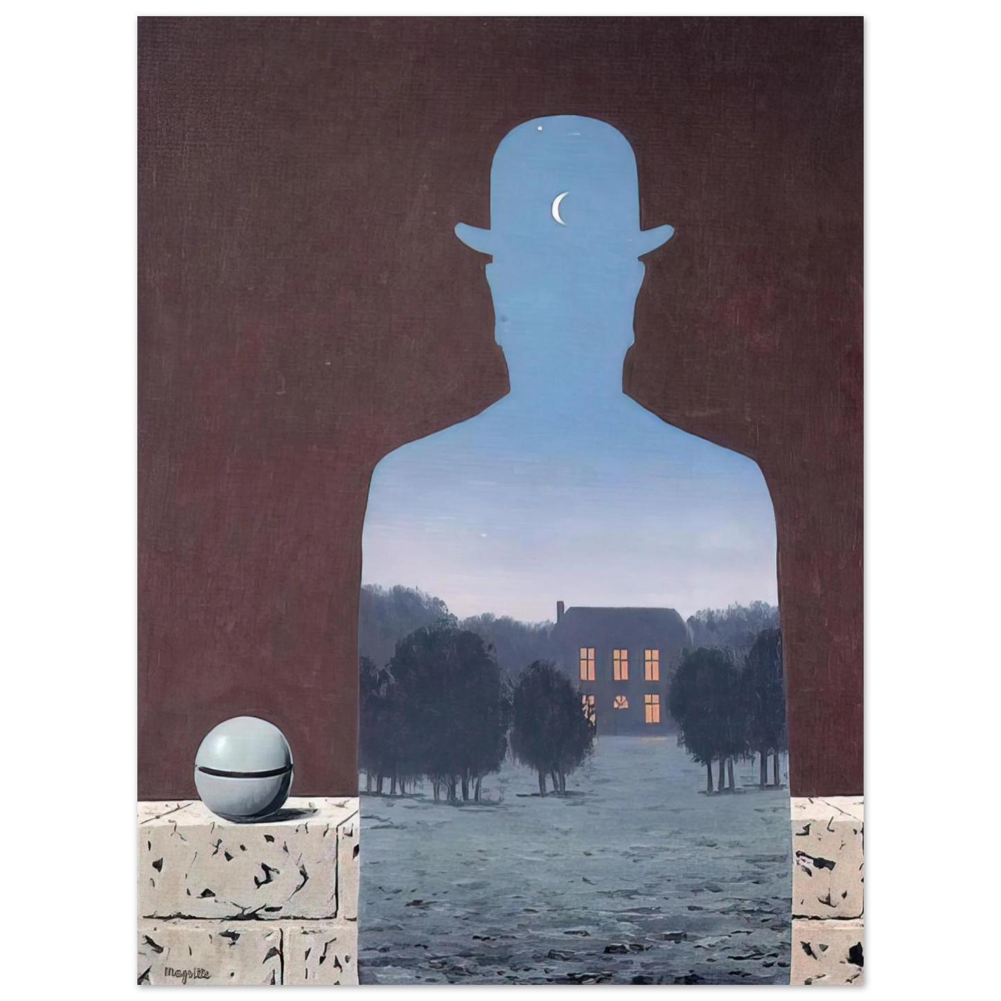 Rene Magritte - THE HAPPY DONOR 1966 Fine Art Poster - Default Title