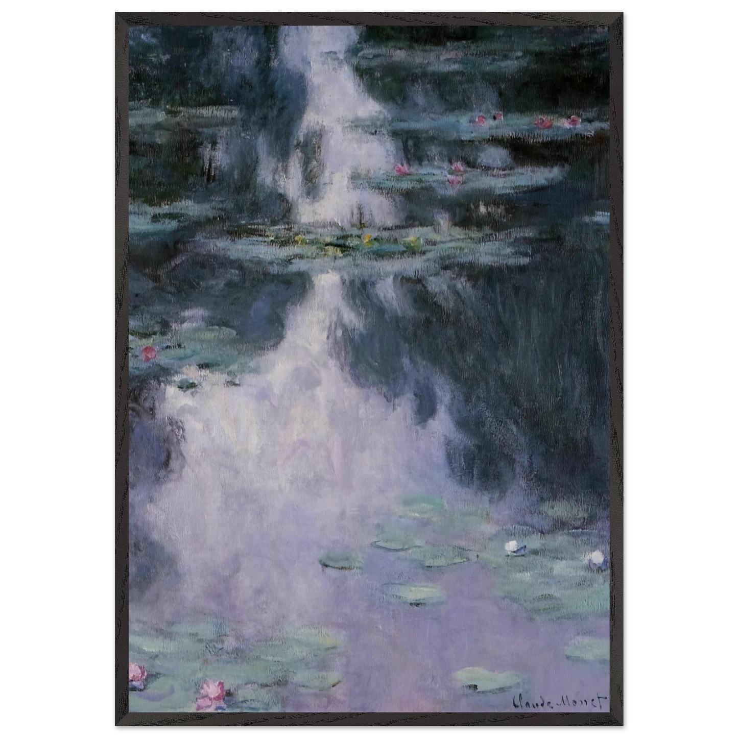 Water Lilies Nympheas - claude monet Framed Art Print – Black Wooden Frame - Default Title - -Framed Art Print