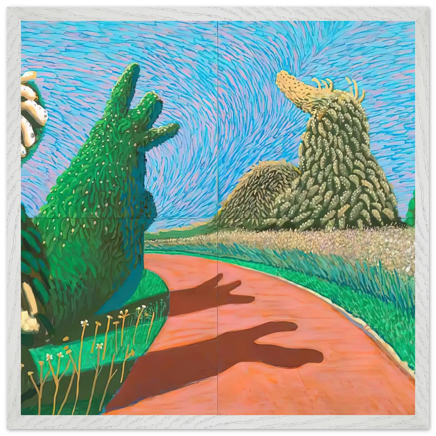 David Hockney - David Hockney Wall art - A3 (29.7 x 42 cm) - Premium Wooden Framed Poster With Fine Art Paper - Wood frame