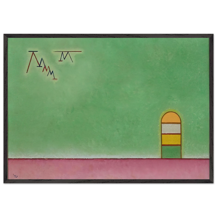 GREEN EMPTYNESS 1930 - Wassily Kandinsky 70x100 cm / 28x40 inches Framed Art Print – Black Wooden Frame