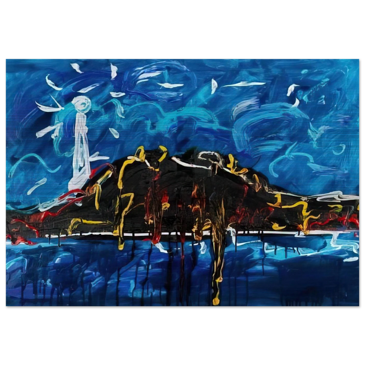 Il Vulcano - Art Informel - Mario Schifano Brushed Aluminum Print - 70x100 cm / 28x40 inches | Mario Schifano Aluminum Print | Mario Schifano Prints