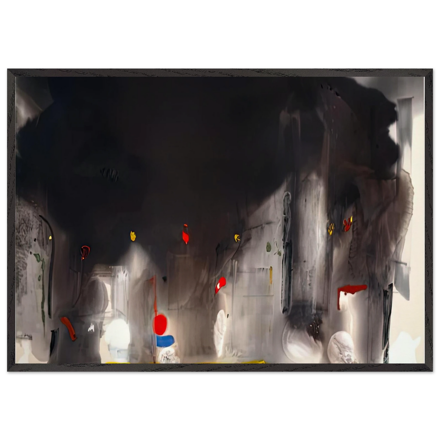 Casanova 1988- - Helen Frankenthaler 70x100 cm / 28x40 inches Framed Art Print – Black Wooden Frame