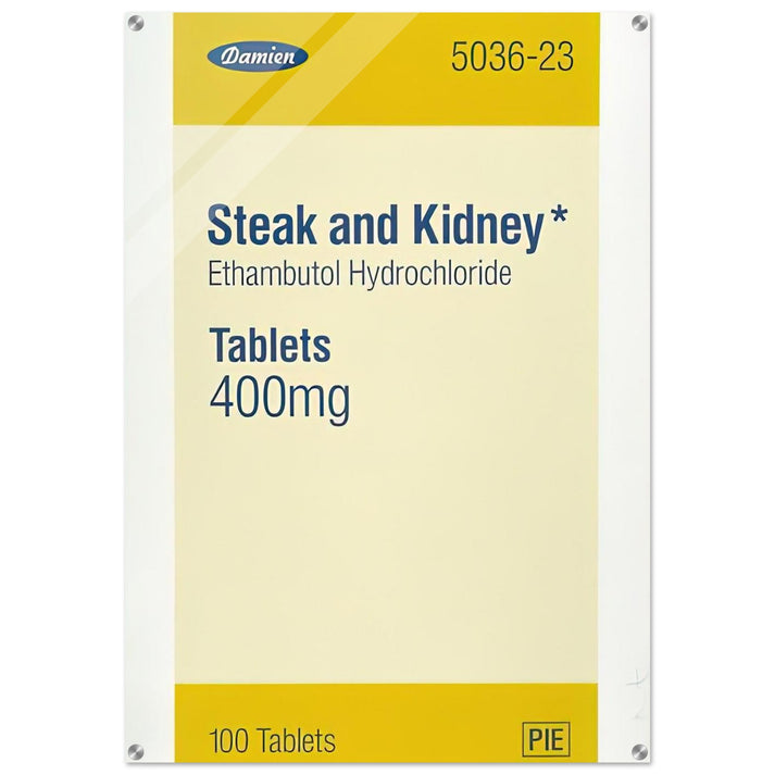 STEAK AND KIDNEY 1999 - Damien Hirst Acrylic Print - 70x100 cm / 28x40″ inches