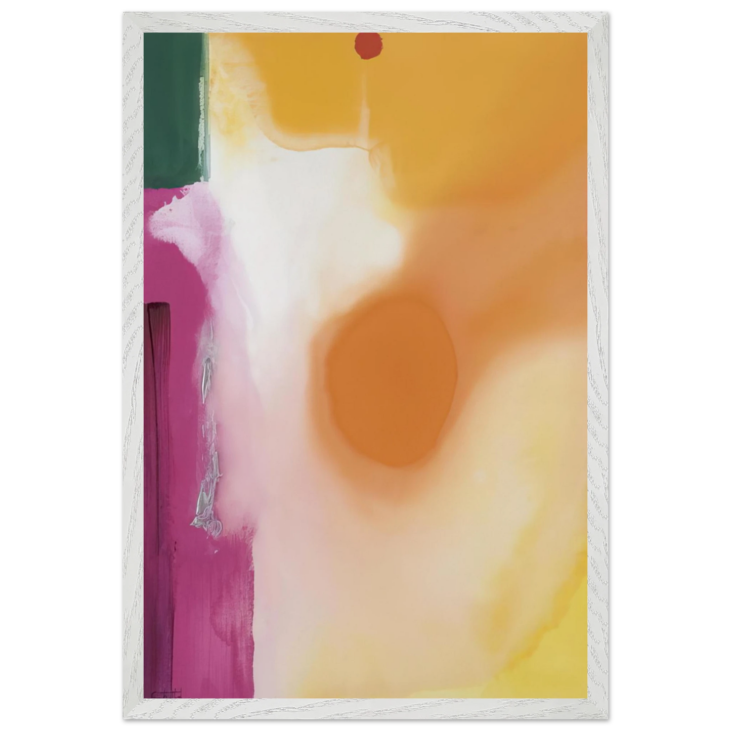Helen Frankenthaler - Bullseye - 1989 Wall art - 28x43 cm / XL (11x17 inches) - Premium Wooden Framed Poster With Fine Art Paper - Black frame