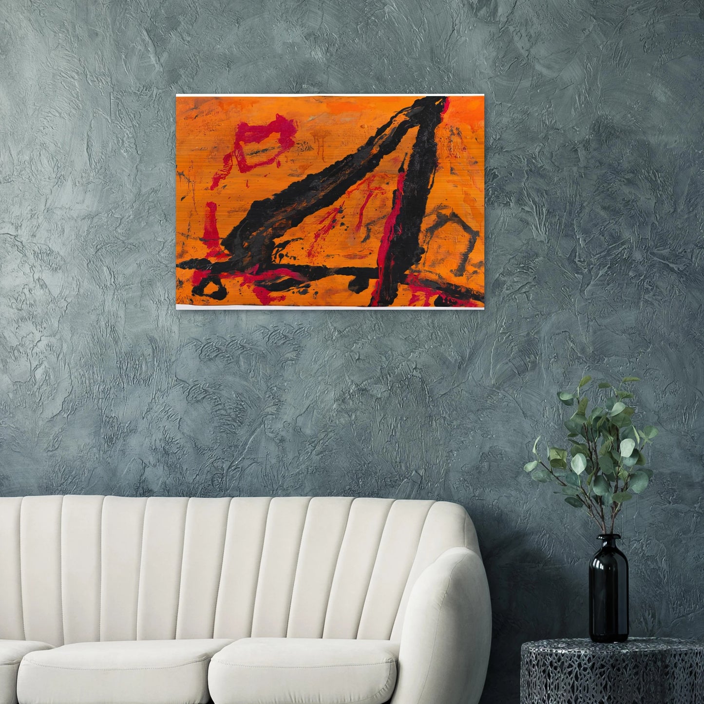 Timra - 1989 - Emil Schumacher Brushed Aluminum Print - 70x100 cm / 28x40 inches | Emil Schumacher Aluminum Print | Emil Schumacher Prints