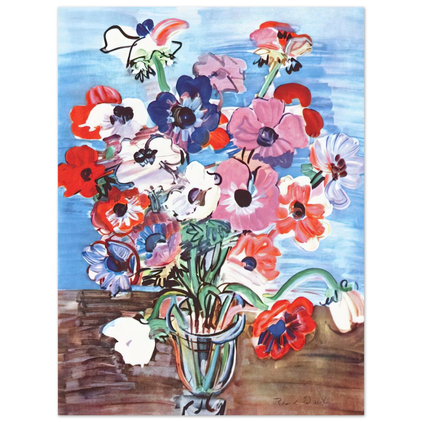 Raoul Dufy - ANEMONES 1937 Fine Art Poster - Default Title
