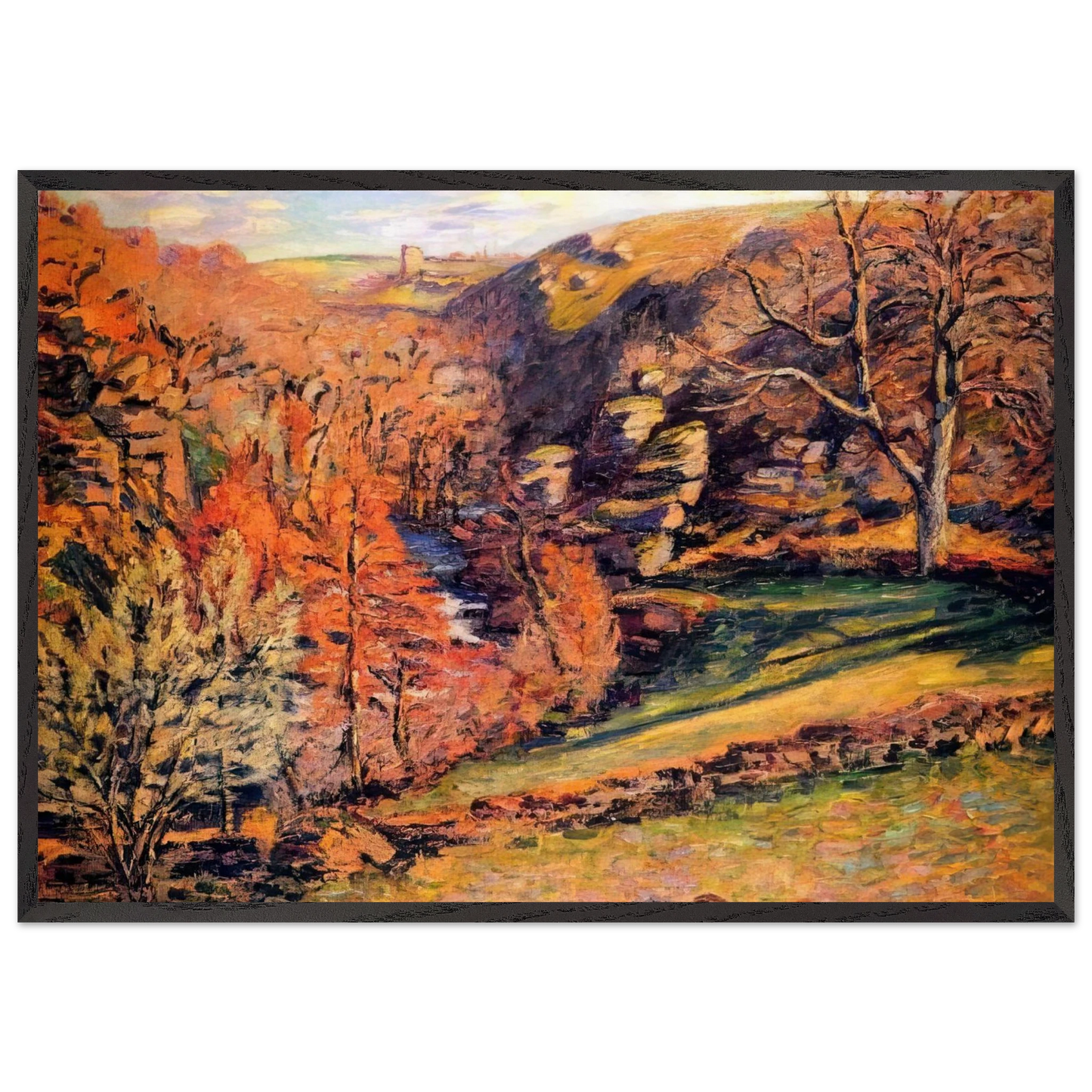 Madness Ravine Crozant - Armand Guillaumin Framed Art Print – Black Wooden Frame - Default Title - -Framed Art Print