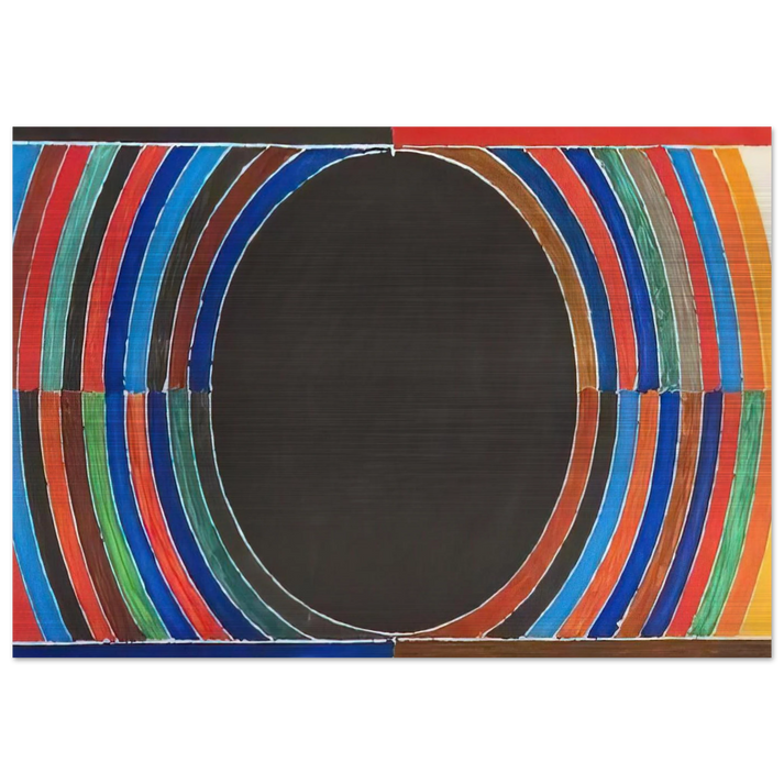 Composition V - Abstract Art - S. H. Raza Brushed Aluminum Print - 70x100 cm / 28x40 inches | S. H. Raza Aluminum Print | S. H. Raza Prints