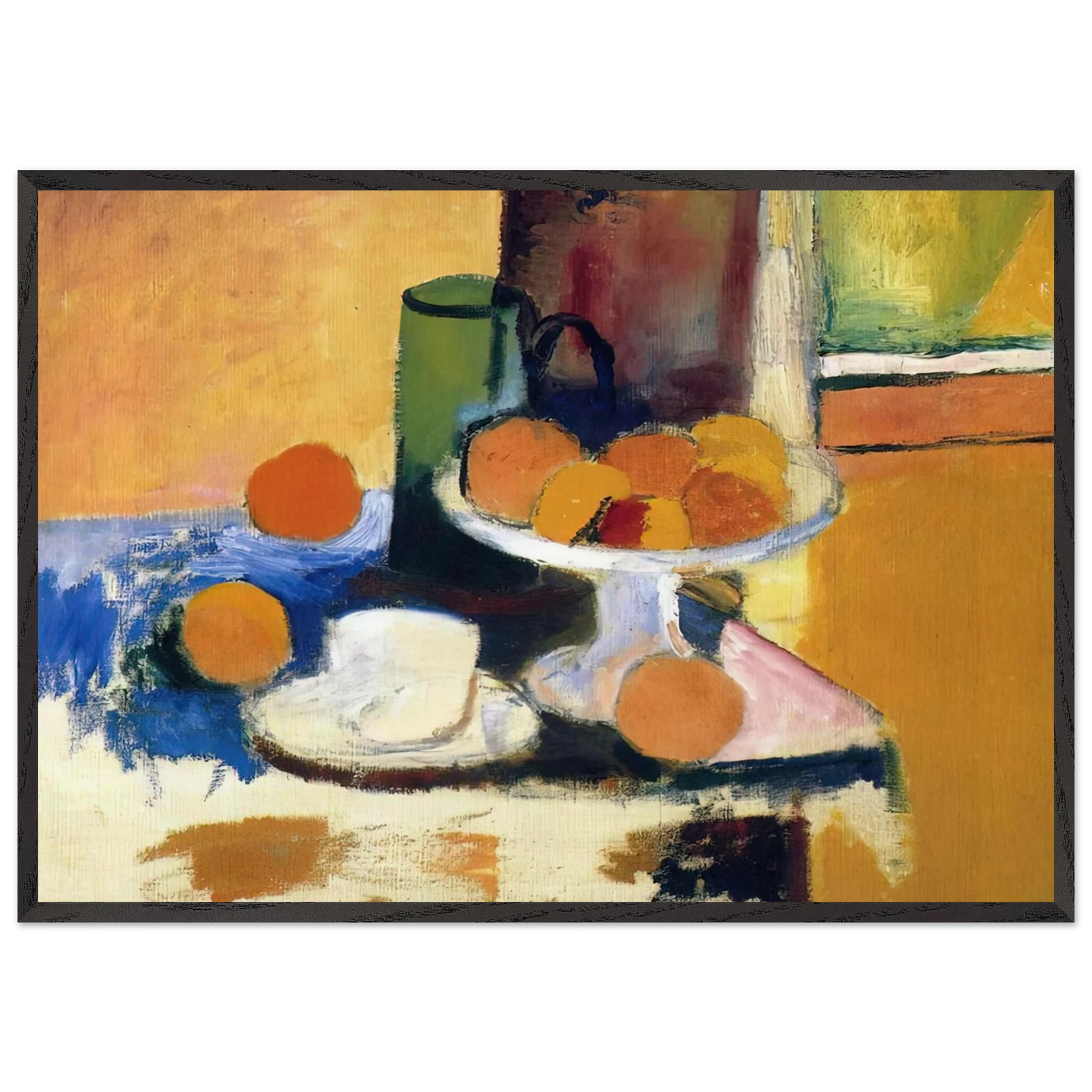 STILL LIFE WITH ORANGES II 1899 - Henri Matisse Framed Art Print – Black Wooden Frame - Default Title - -Framed Art Print