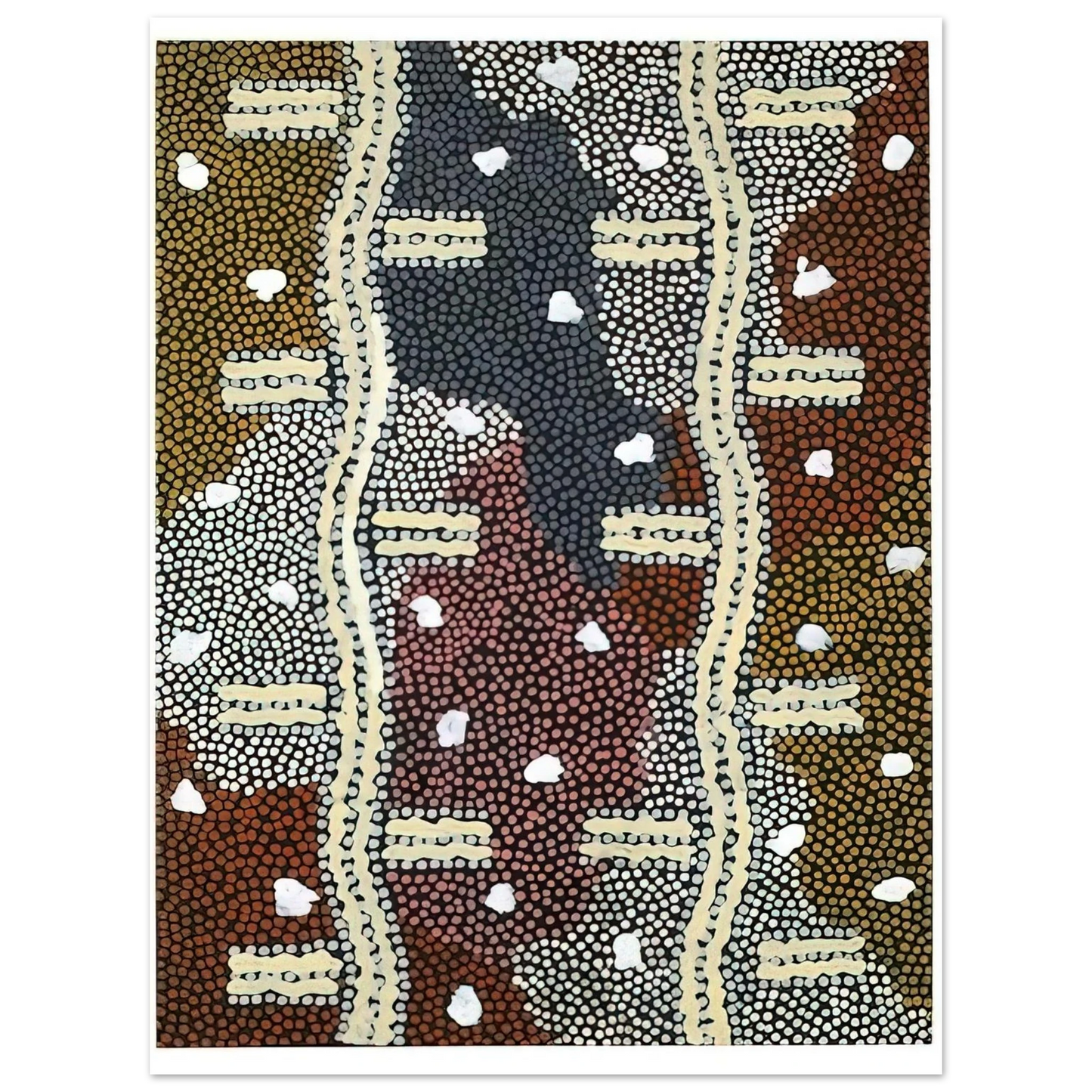 Clifford Possum Tjapaltjarri - Rêve Eclair À Mont Wedge - 1994 Fine Art Poster - Default Title