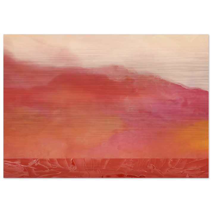 Red Hurricane - 1969 - Ronnie Landfield Brushed Aluminum Print - 70x100 cm / 28x40 inches | Ronnie Landfield Aluminum Print | Ronnie Landfield Prints