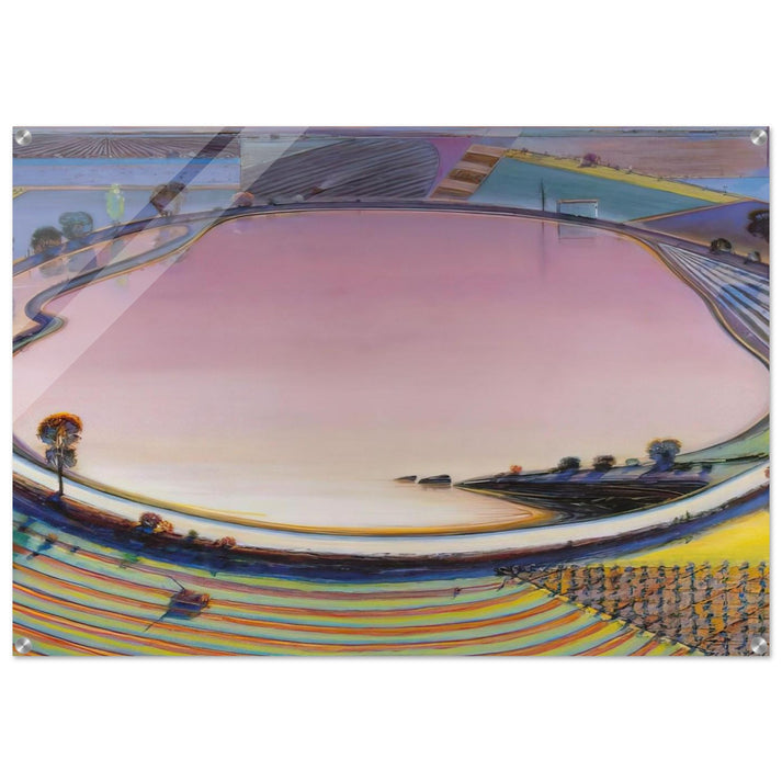 Reservoir - 1999 - Wayne Thiebaud Acrylic Print - 70x100 cm / 28x40″ inches