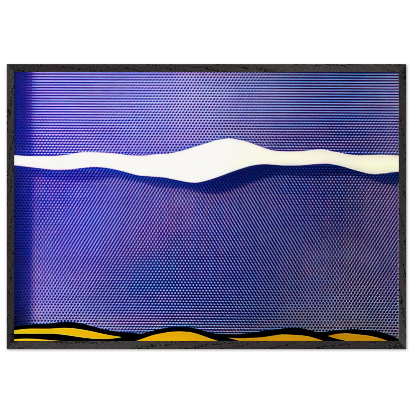 ARCTIC LANDSCAPE 1964 - Roy Lichtenstein 70x100 cm / 28x40 inches Framed Art Print – Black Wooden Frame